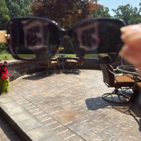 Burberry black lens sunglasses with nova check print on both sides